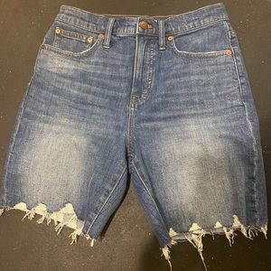 Madewell high rise denim short